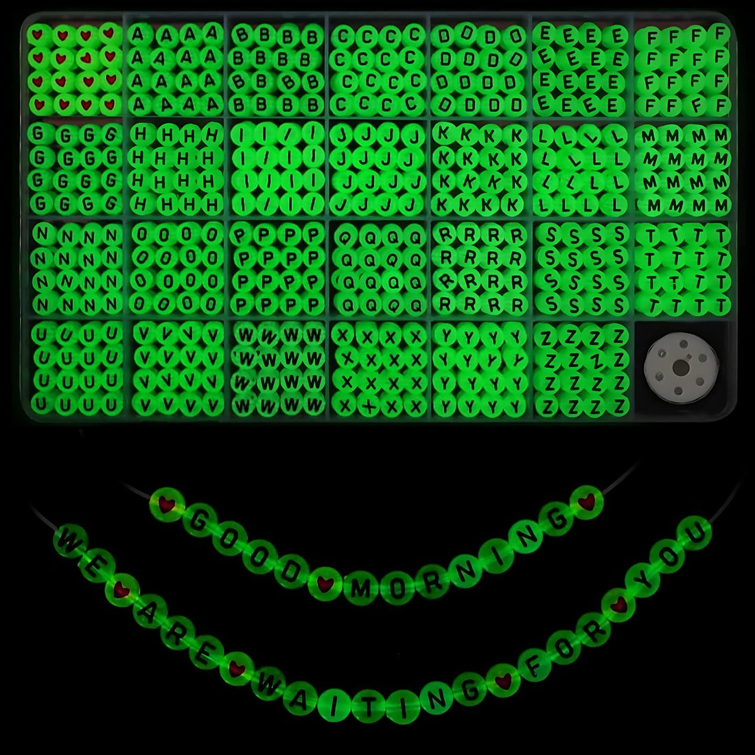Rave Essentials Co. Regular 1800pc 1800pc Glow-In-The-Dark Kandi Kit