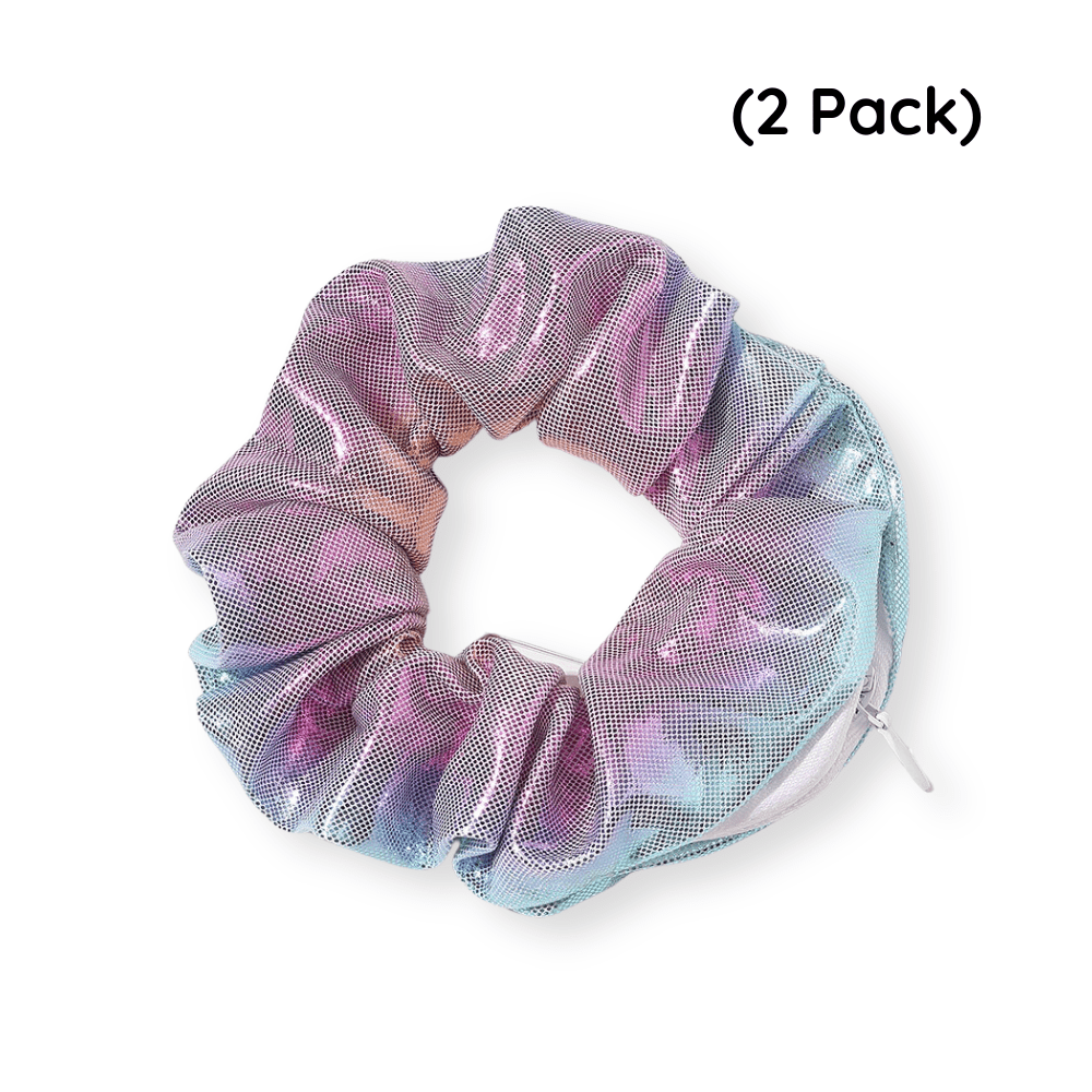 Rave Essentials Co. (2 Pack) - Disco (2 Pack) Secret Stash Hair Scrunchie