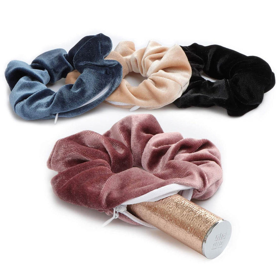 Rave Essentials Co. (2 Pack) Secret Stash Hair Scrunchie