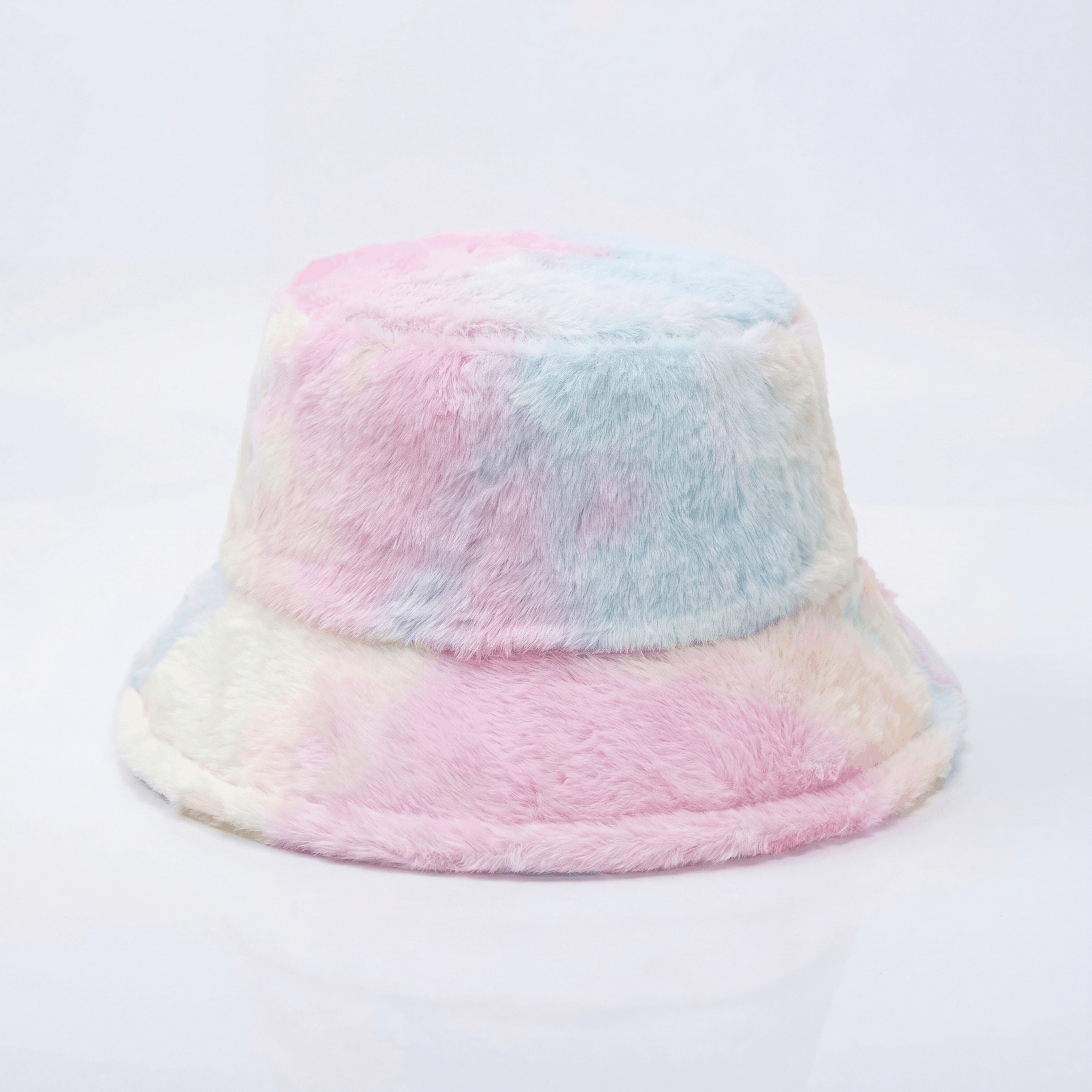 Adjustable Fluffy Tie Dye Bucket Hat