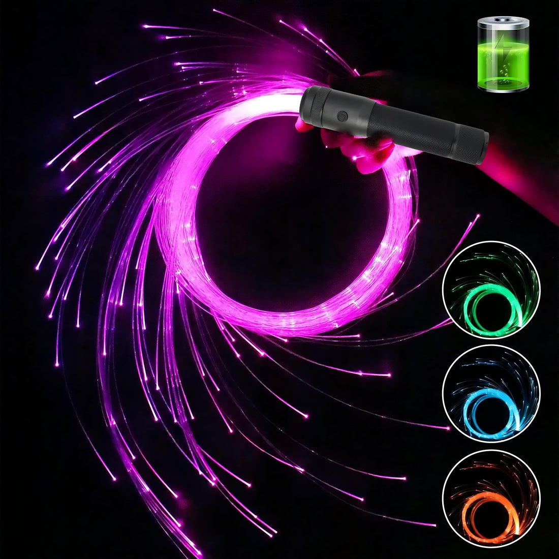 Rave Essentials Co. KandiFlow™ Rechargeable LED Dance Whip