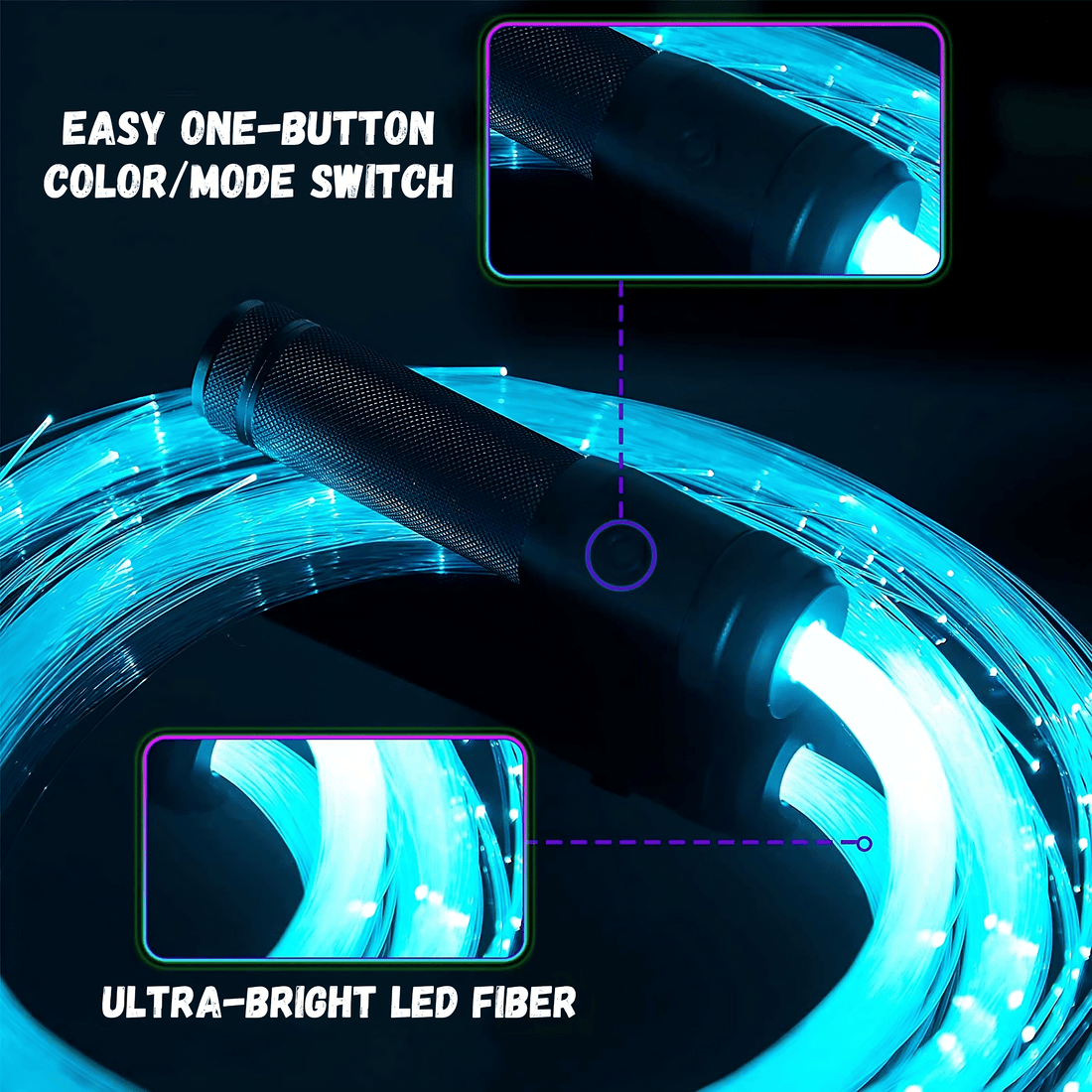 Rave Essentials Co. KandiFlow™ Rechargeable LED Dance Whip