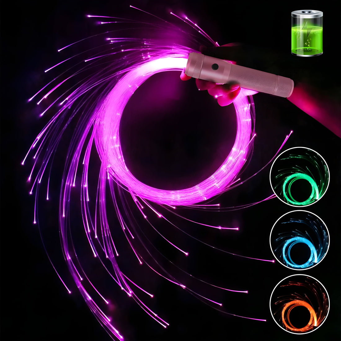 Rave Essentials Co. KandiFlow™ Rechargeable LED Dance Whip