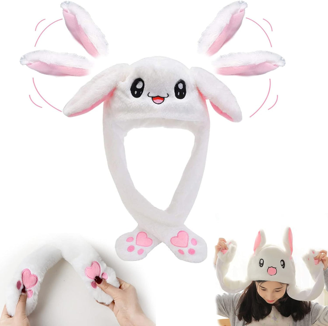 Rave Essentials Co. LED Kawaii Flapping Animal Hat - Moving & Raisable Ears