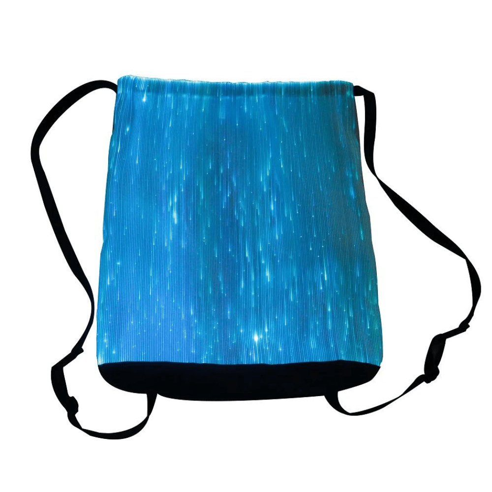 Rave Essentials Co. LED Luminus™ Fiber Optic Drawstring Bag