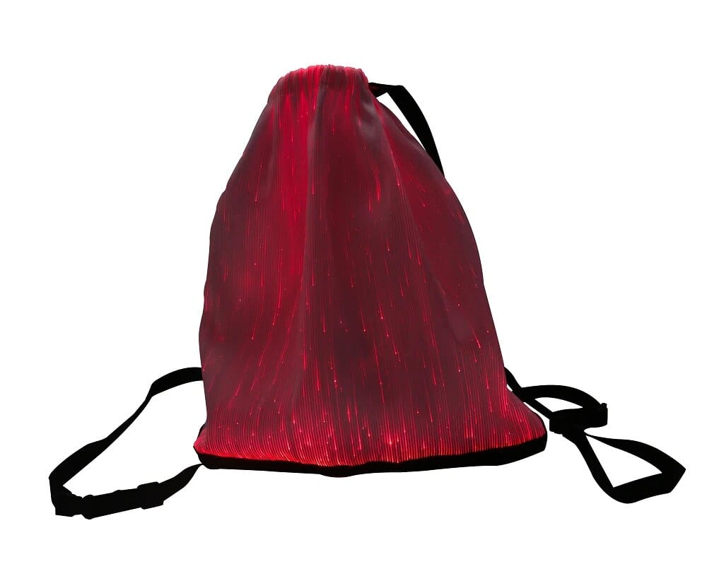 Rave Essentials Co. LED Luminus™ Fiber Optic Drawstring Bag