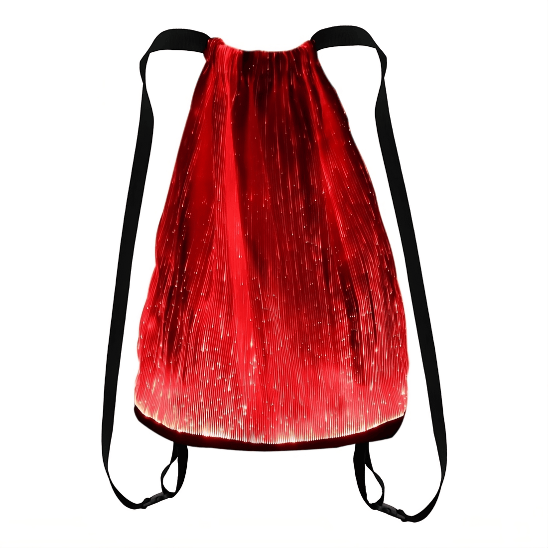 Rave Essentials Co. LED Luminus™ Fiber Optic Drawstring Bag