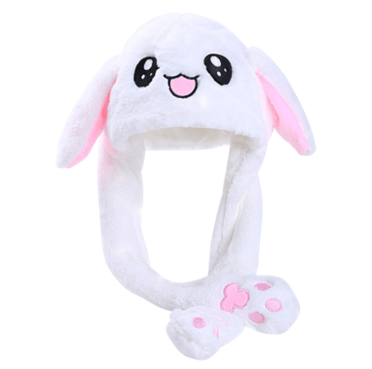 Rave Essentials Co. Care Moving Rabbit Ear Hat Net Red Cute Airbag Hat Pinch Long Ears