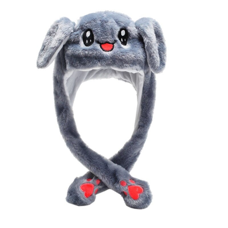 Rave Essentials Co. Care Moving Rabbit Ear Hat Net Red Cute Airbag Hat Pinch Long Ears
