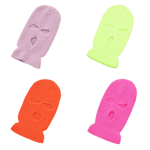 Rave Essentials Co. NEON Vibrant 3-Hole Ski Mask