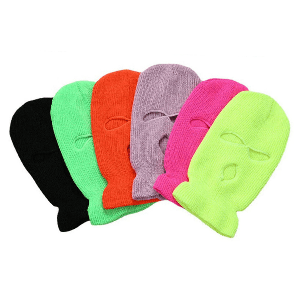 Rave Essentials Co. NEON Vibrant 3-Hole Ski Mask