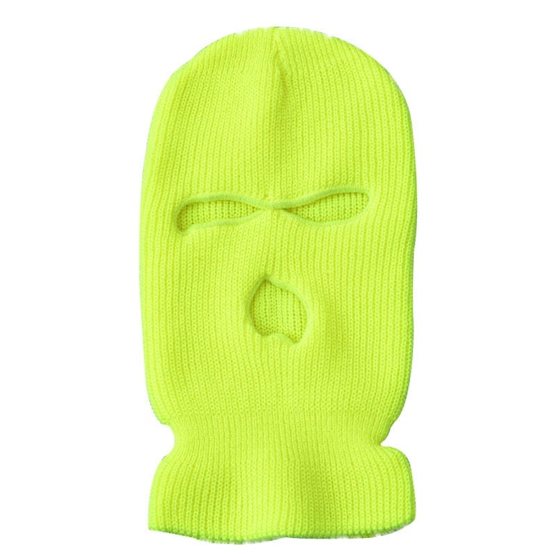Rave Essentials Co. Fluorescent Yellow NEON Vibrant 3-Hole Ski Mask