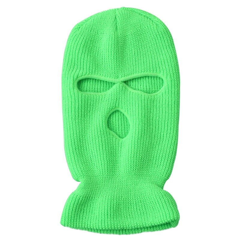 Rave Essentials Co. Green NEON Vibrant 3-Hole Ski Mask
