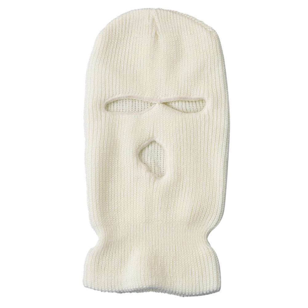 Rave Essentials Co. White NEON Vibrant 3-Hole Ski Mask