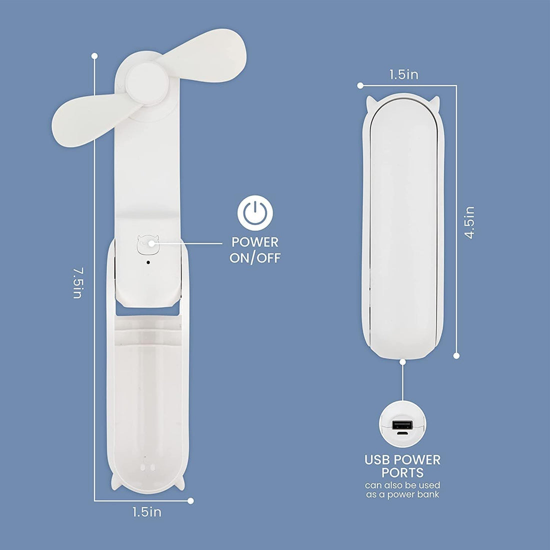 Rave Essentials Co. Power Bank Charger + Fan Hybrid