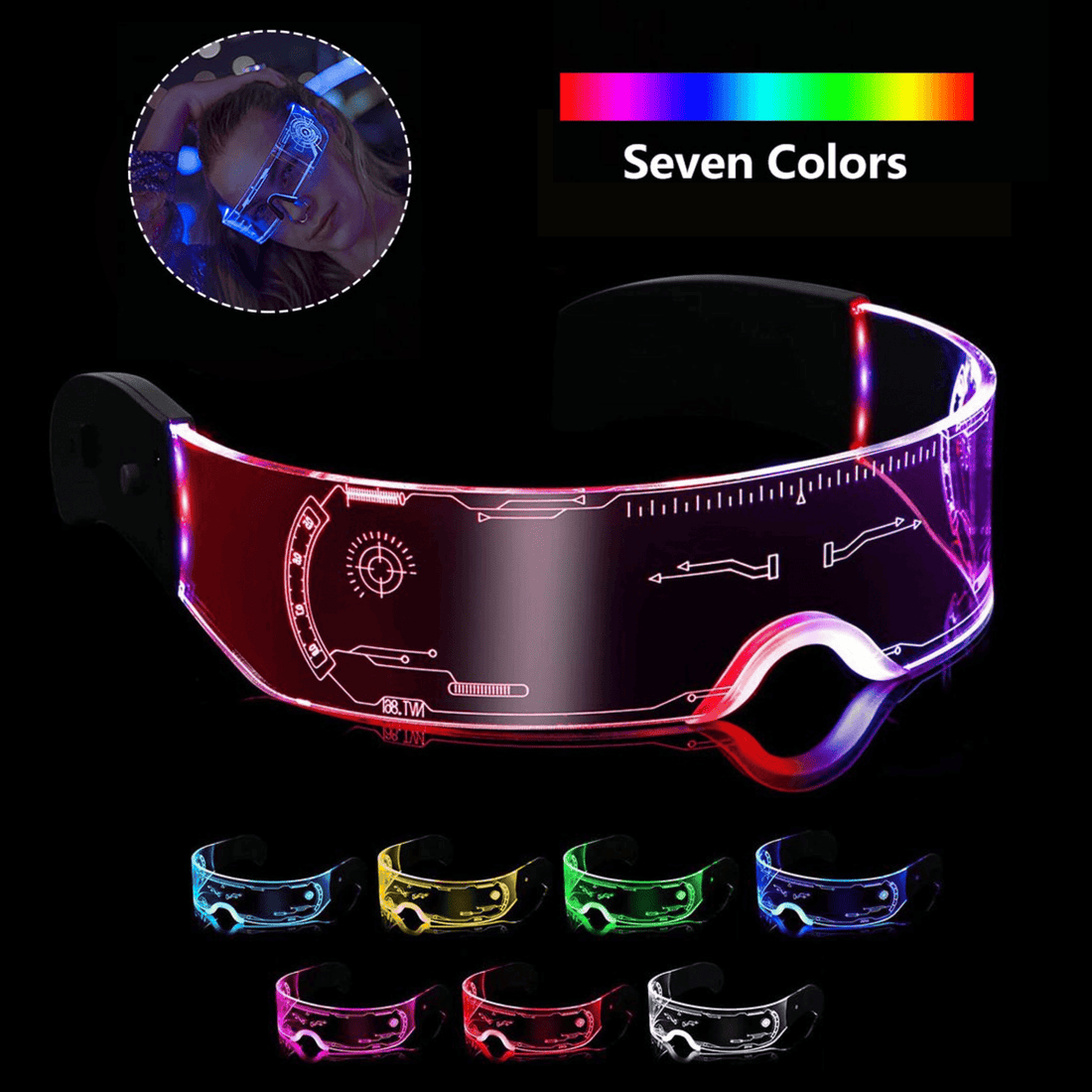 Rave-Essentials Co. RE® Holographic Visor Glasses