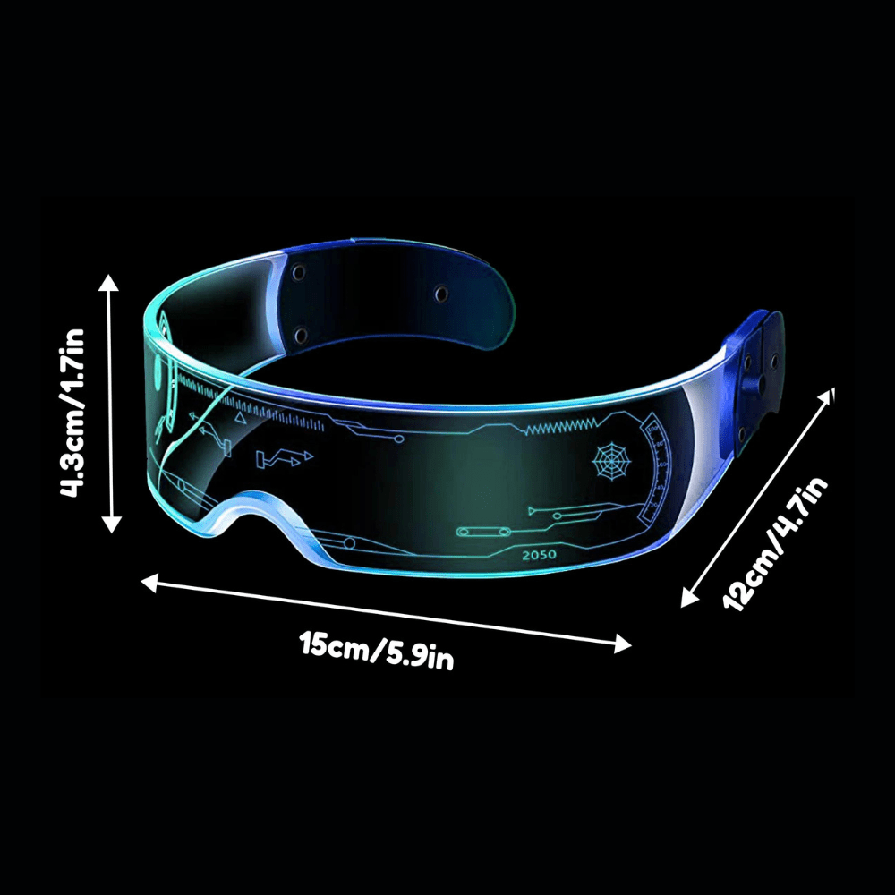 Rave-Essentials Co. Upgraded Bilateral Control RE® Holographic Visor Glasses