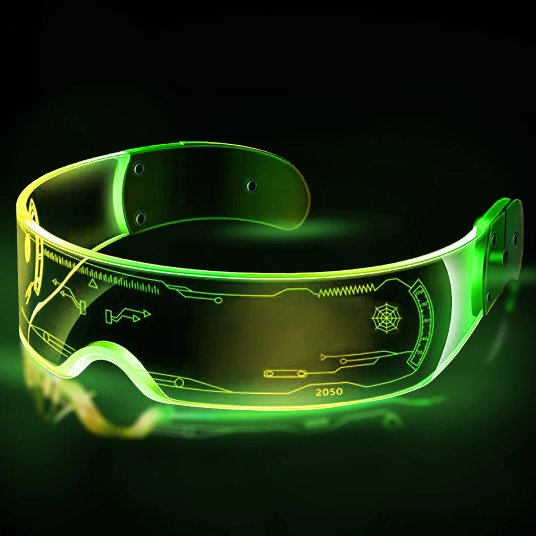 Rave-Essentials Co. Upgraded Bilateral Control RE® Holographic Visor Glasses