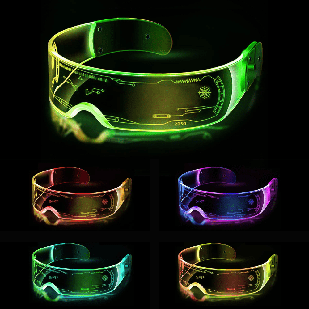 Rave-Essentials Co. Upgraded Bilateral Control RE® Holographic Visor Glasses