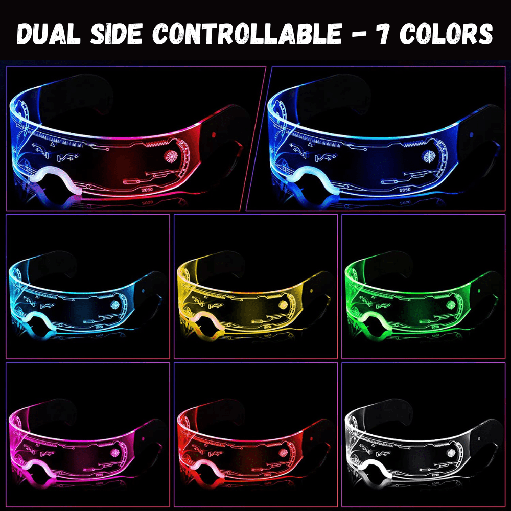 Rave-Essentials Co. Upgraded Bilateral Control RE® Holographic Visor Glasses