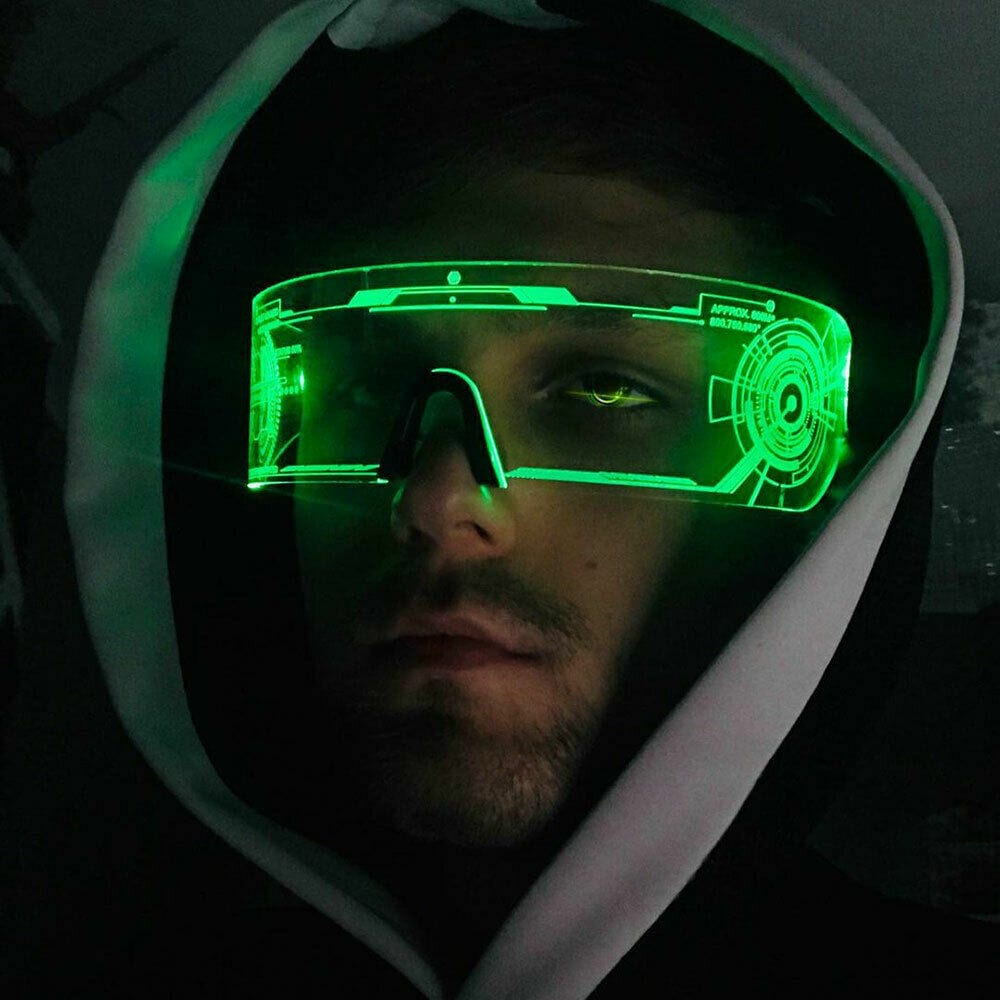 Rave-Essentials Co. Upgraded Bilateral Control RE® Holographic Visor Glasses