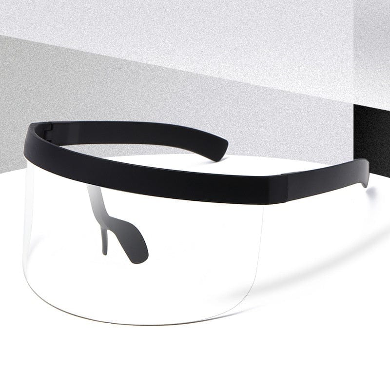 Rave-Essentials Co. 05 (Clear Lens / Black Frame) IRIDESCENT® Half-Face Shield Visor