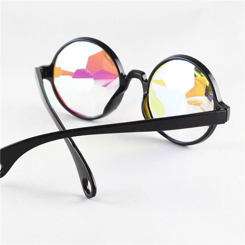 Rave-Essentials Co. Care Black / Glass Kaleidoscope concert glass edged mosaic glasses