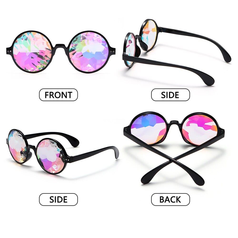 Rave-Essentials Co. Kaleidoscope Round-Eye Glasses