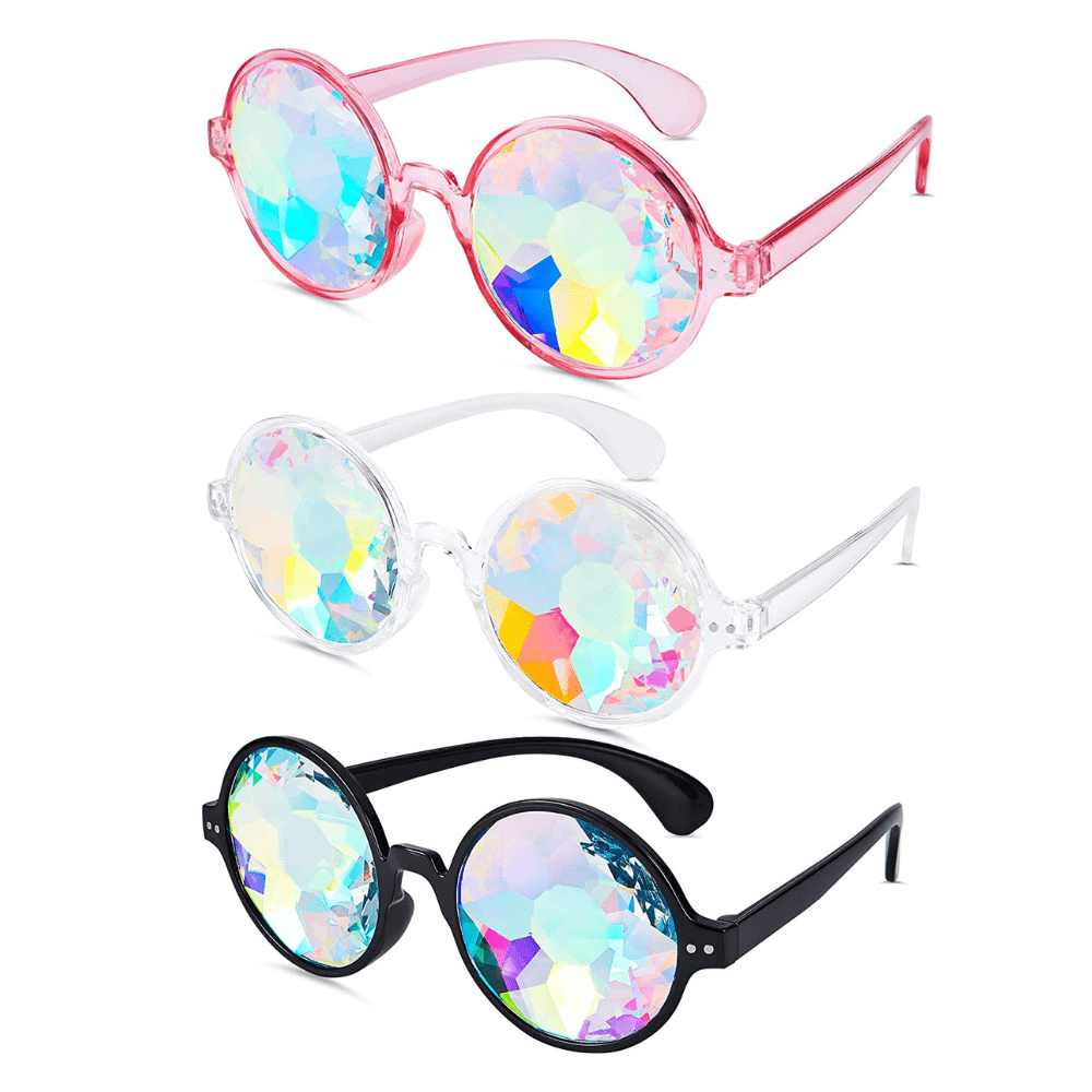 Rave-Essentials Co. Kaleidoscope Round-Eye Glasses