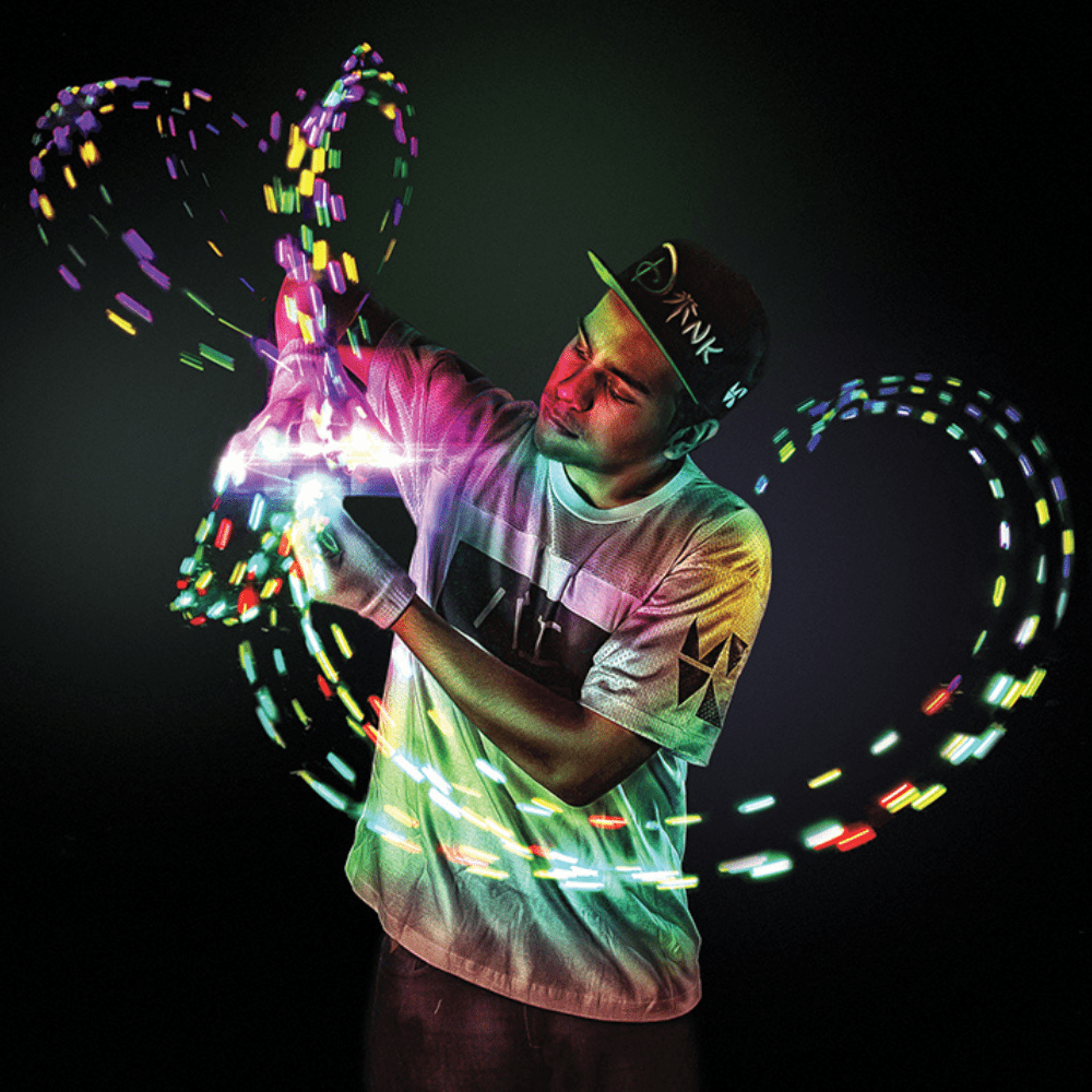 Rave-Essentials Co. Black KandiFlow™ Premium LED Lightshow Gloves