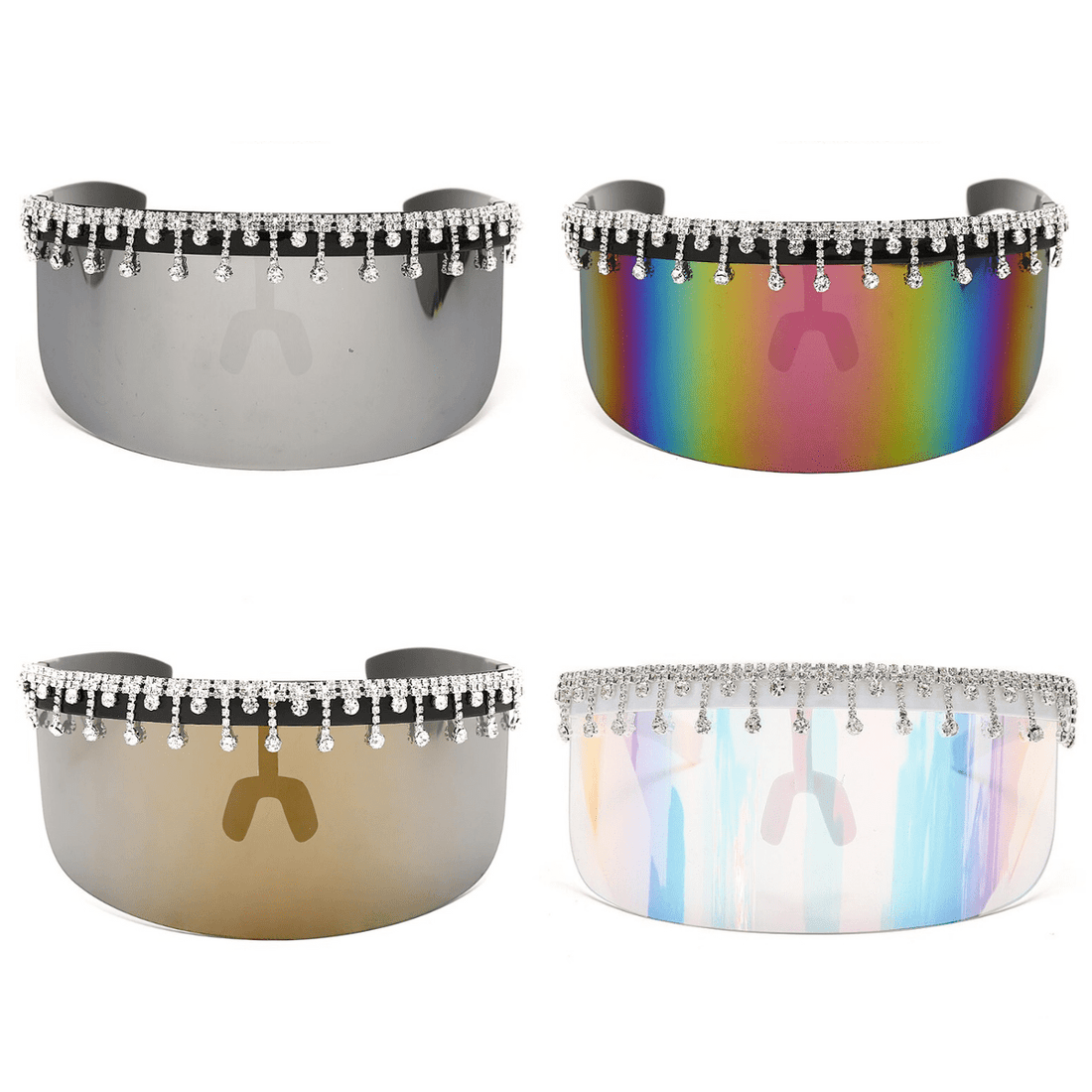Rave-Essentials Co. LUX® Jewel Studded Shield Visor