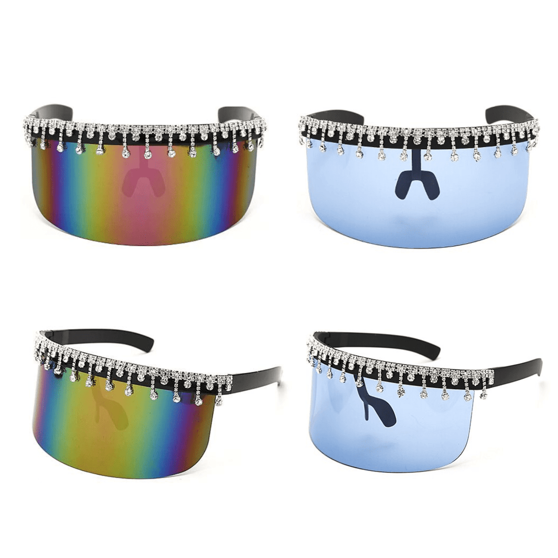 Rave-Essentials Co. LUX® Jewel Studded Shield Visor