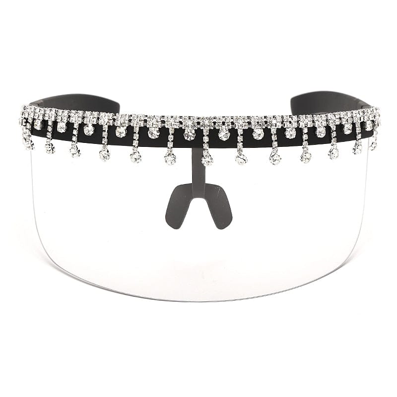 Rave-Essentials Co. Fully Transparent LUX® Jewel Studded Shield Visor