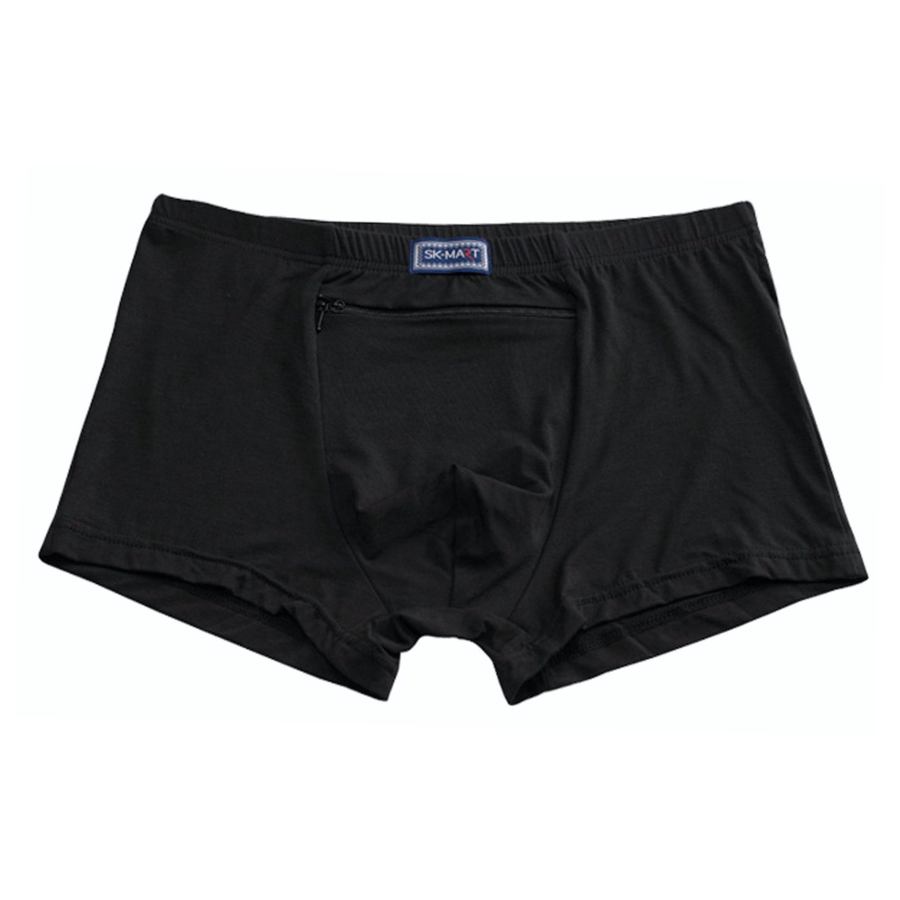 Rave-Essentials Co. L (USA Small) / Black Private Zipper Stash Men's Boxers