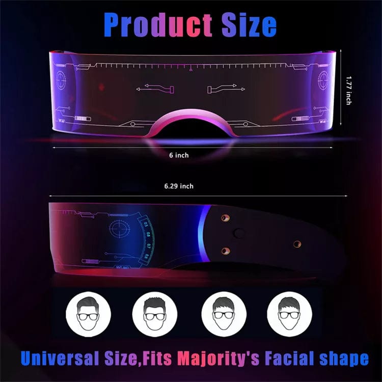 Rave-Essentials Co. Upgraded Bilateral Control RE® Holographic Visor Glasses