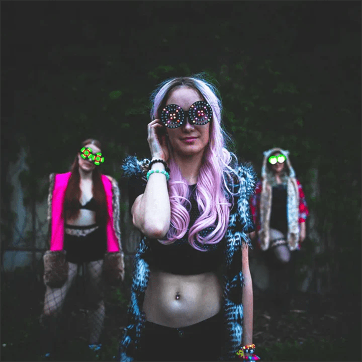 Rave-Essentials Co. Charging Rezzified™ LED Spiral Glasses Replica