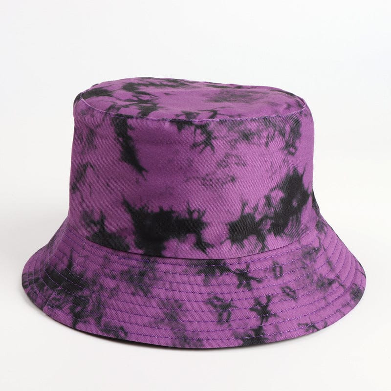 Rave-Essentials Co. Care Purple black / M Tie-dye Color Double-sided 3D Printing Pattern Basin Hat