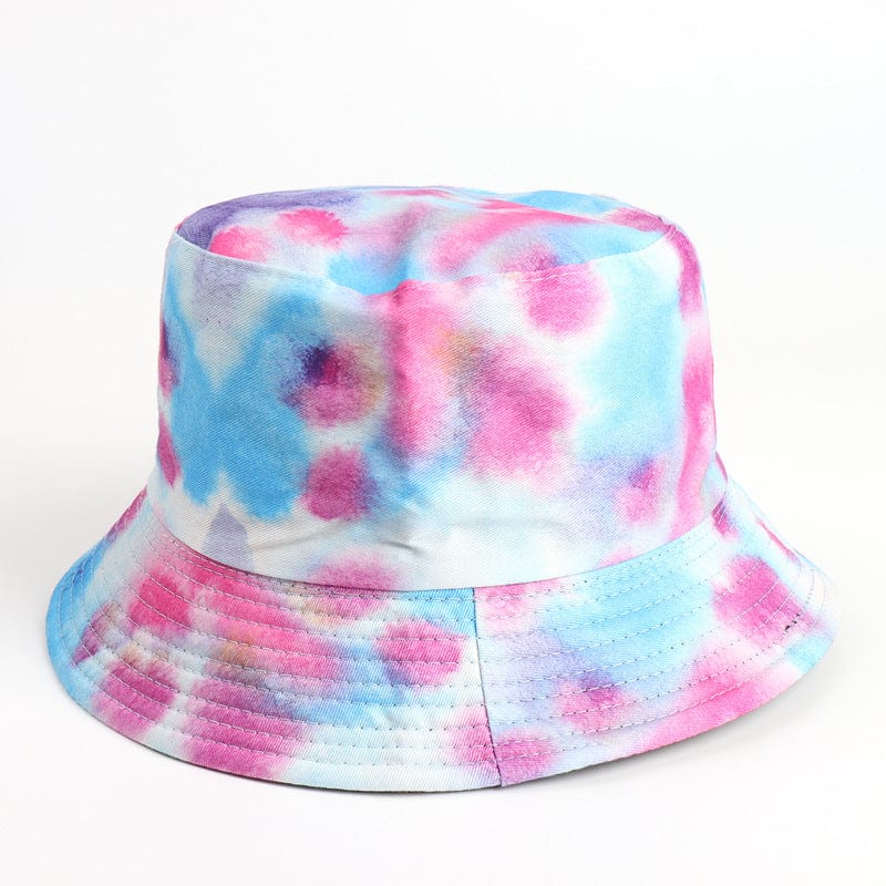 Rave-Essentials Co. Care Rose blue white / M Tie-dye Color Double-sided 3D Printing Pattern Basin Hat