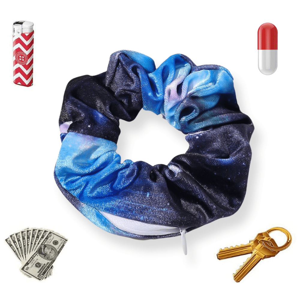 Rave Essentials Co. (2 Pack) Secret Stash Hair Scrunchie