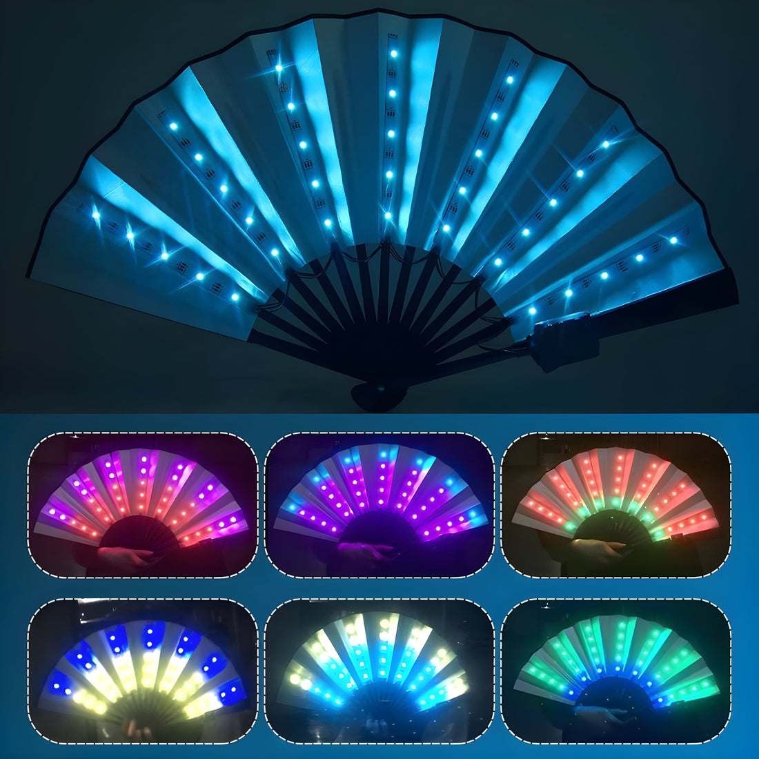 Rave-Essentials Co. Color Changing Luminus™ LED Rave Fan