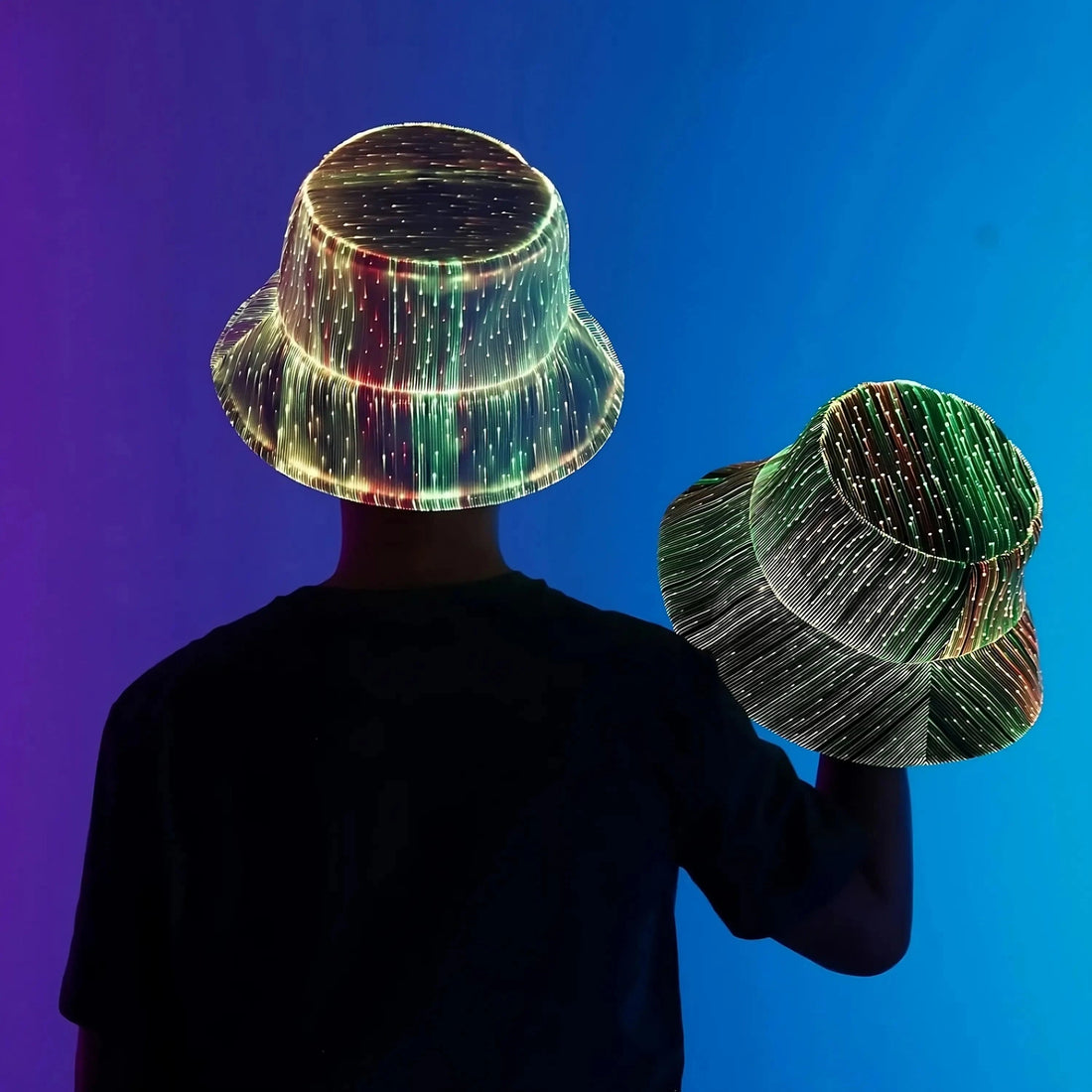 Rave Essentials Co. Full Coverage Color Changing Luminus™ LED Bucket Hat