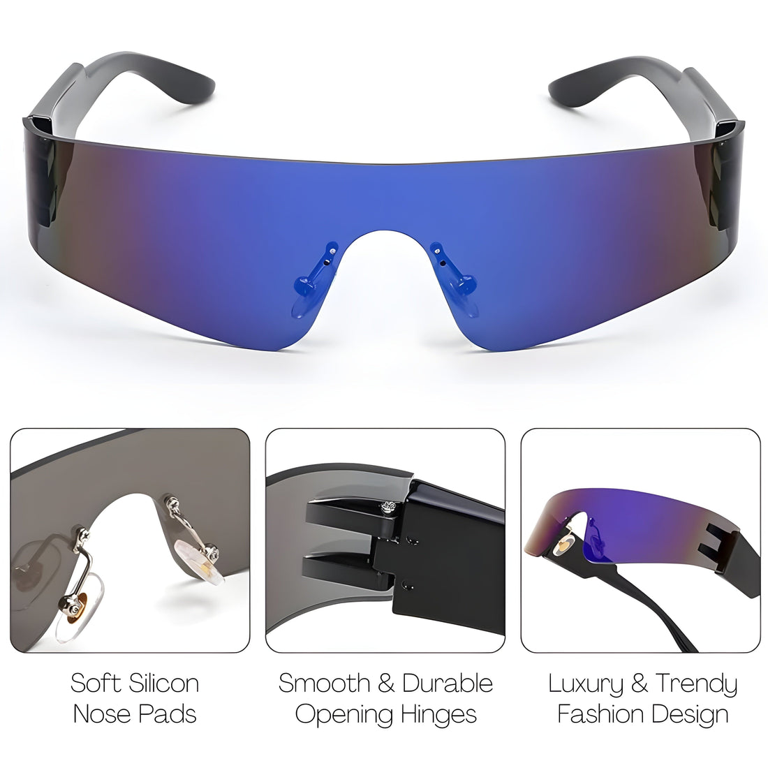 Rave Essentials Co. Futuristic Full Send Raver Sunglasses