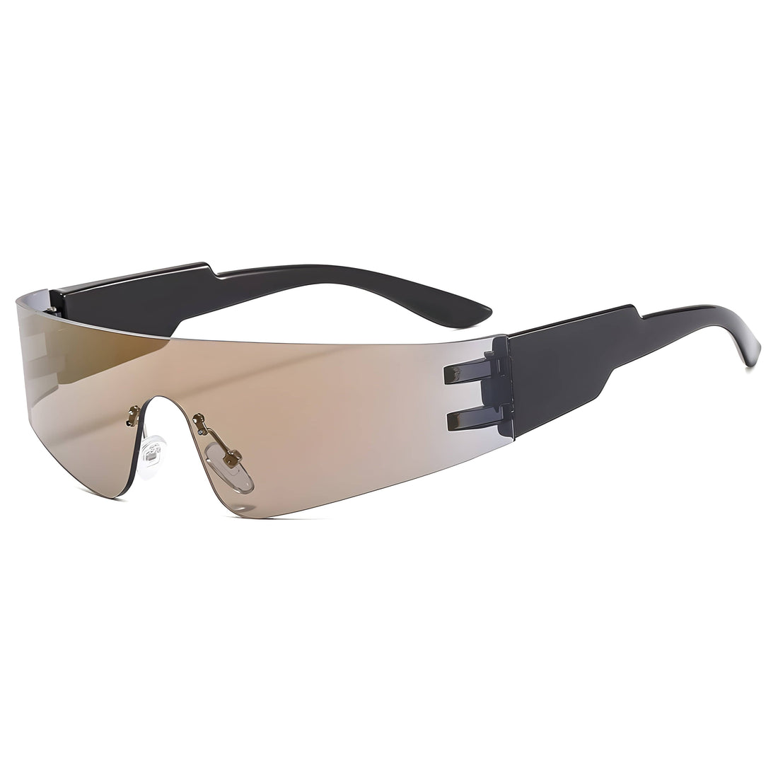 Rave Essentials Co. Desert Black Futuristic Full Send Raver Sunglasses