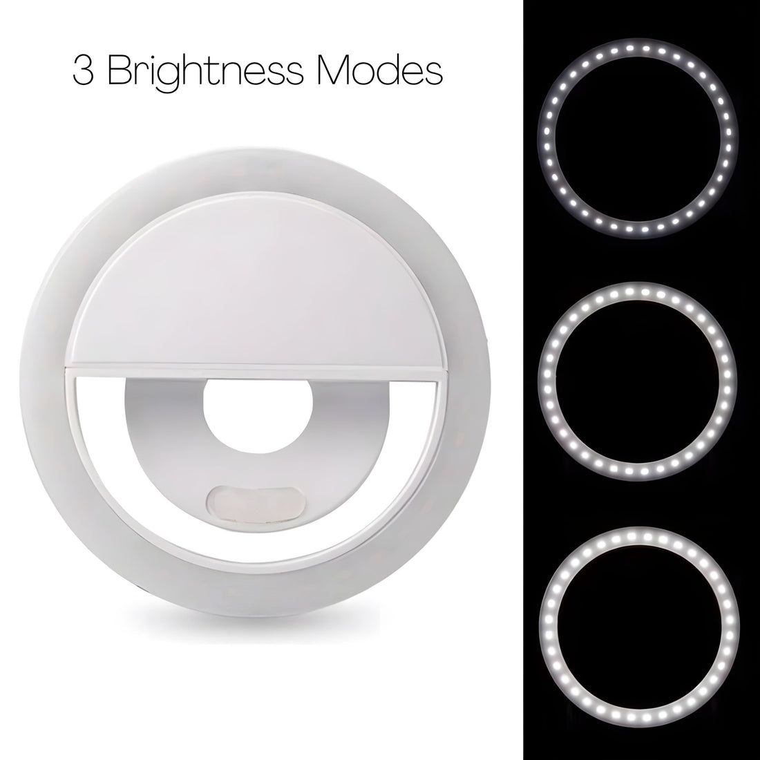 Rave Essentials Co. LED Clip-On Phone Ring Light (Rechargeable)