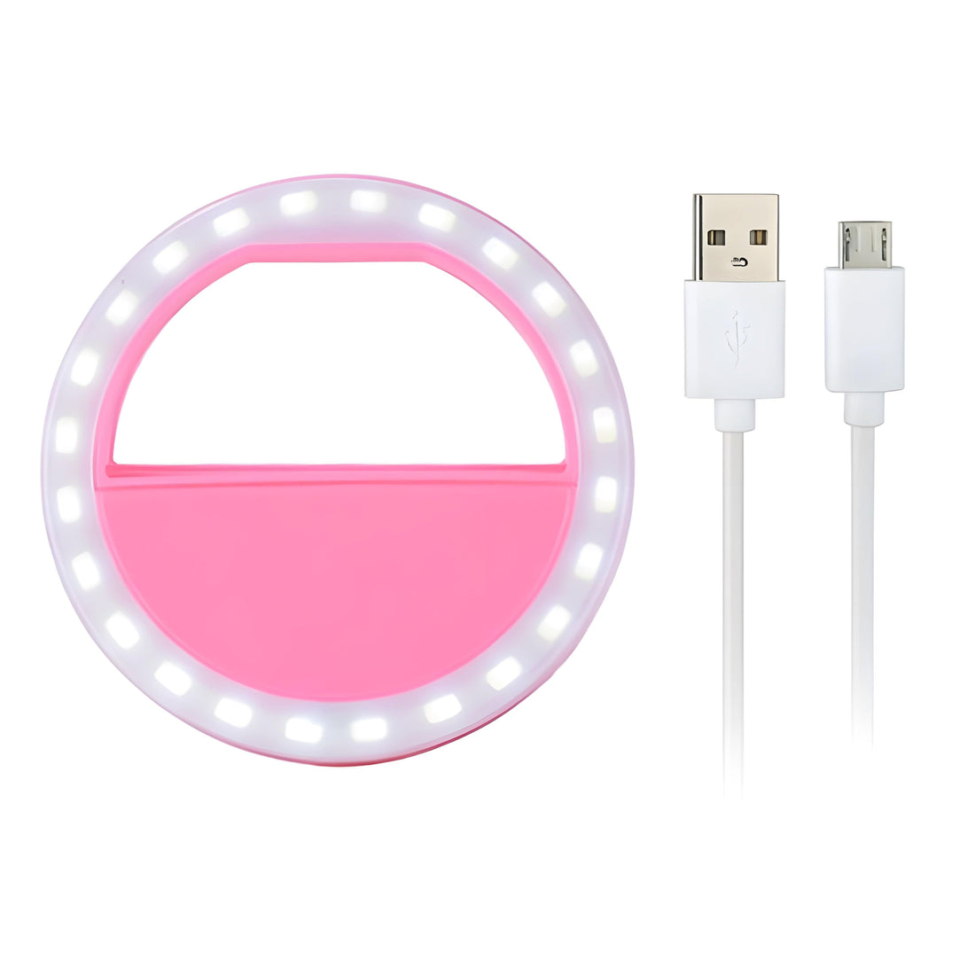 Rave Essentials Co. Pink LED Clip-On Phone Ring Light (Rechargeable)