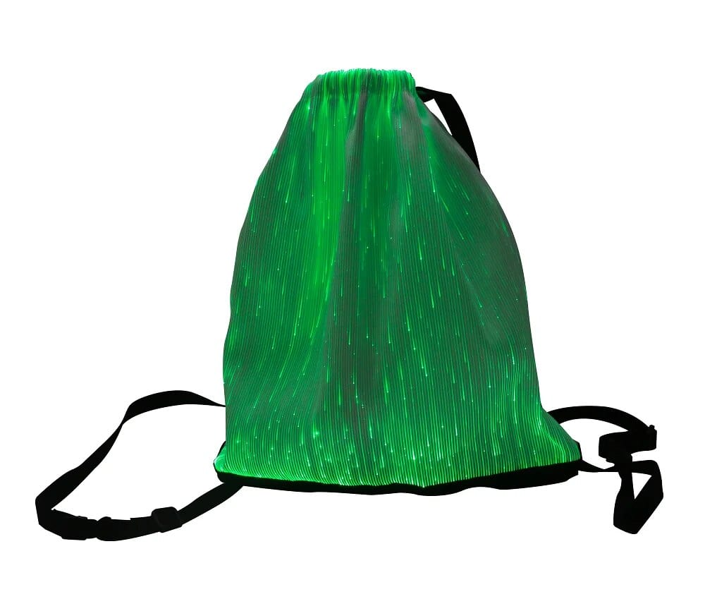 Rave Essentials Co. LED Luminus™ Fiber Optic Drawstring Bag