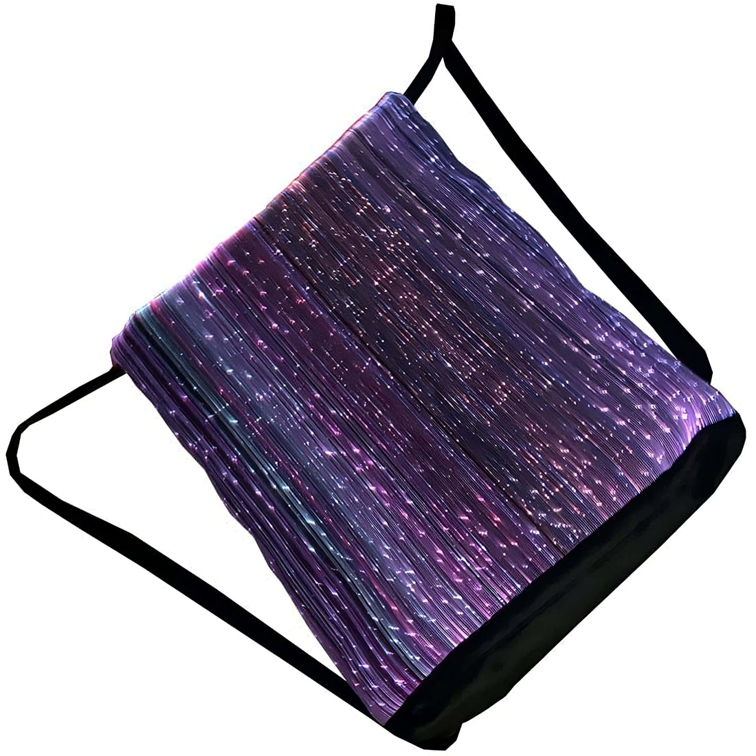 Rave Essentials Co. Black / 33cm x 38cm LED Luminus™ Fiber Optic Drawstring Bag