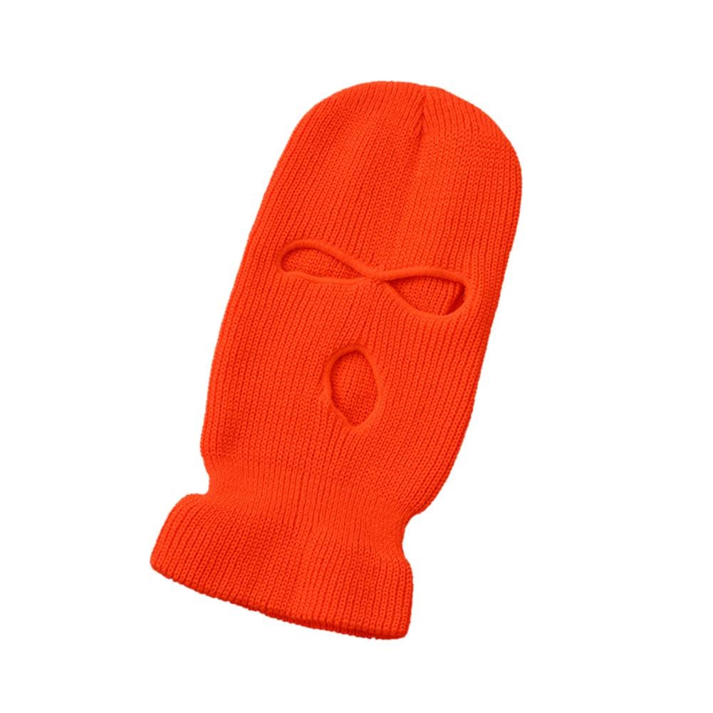 Rave Essentials Co. Orange NEON Vibrant 3-Hole Ski Mask