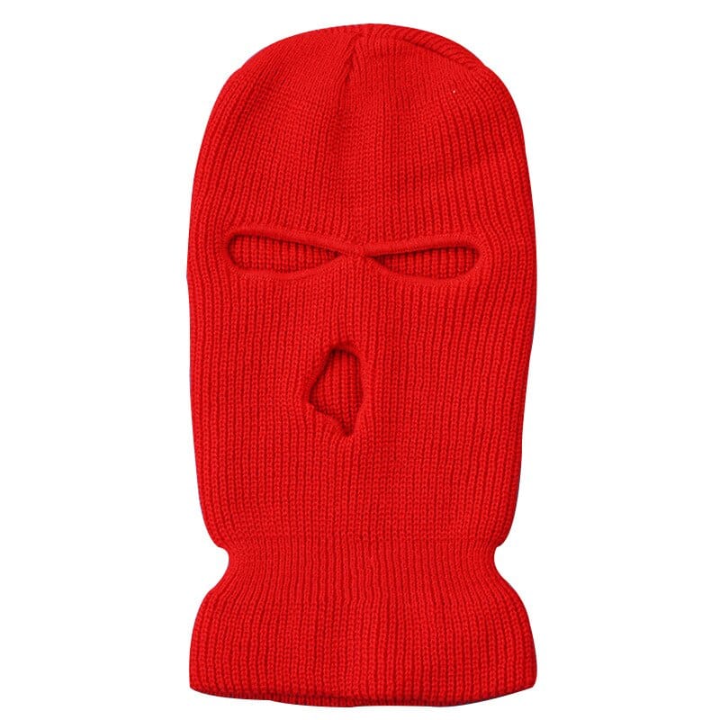 Rave Essentials Co. Red NEON Vibrant 3-Hole Ski Mask