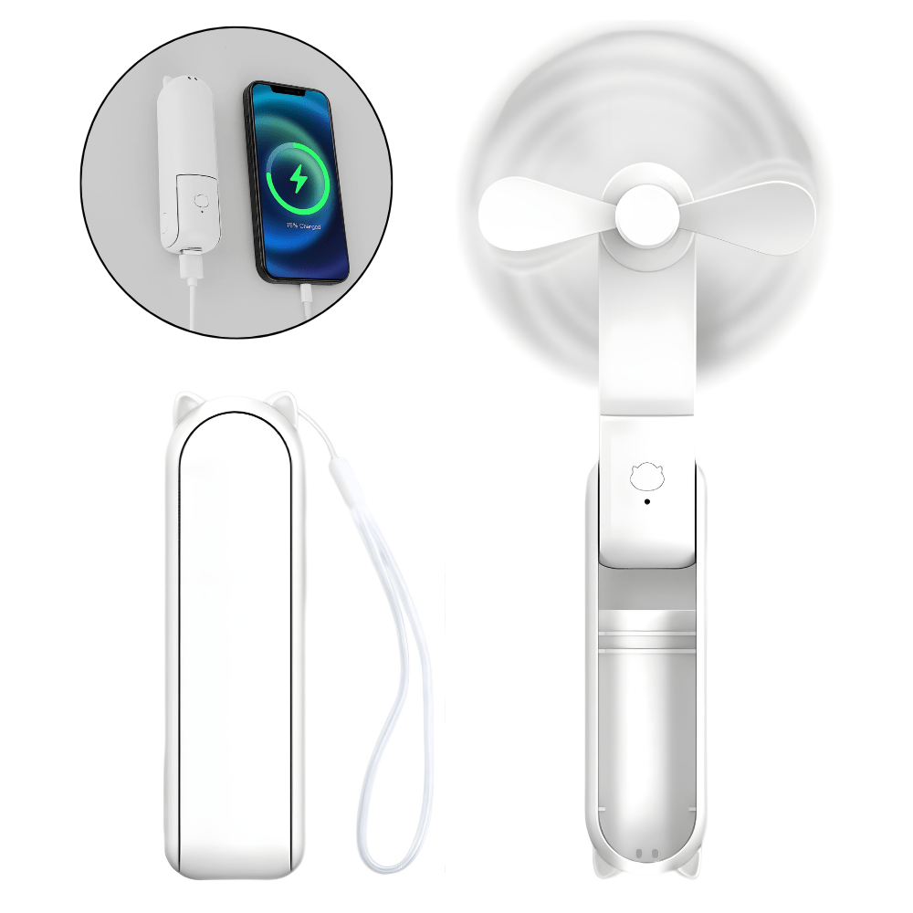 Rave Essentials Co. Power Bank Charger + Fan Hybrid